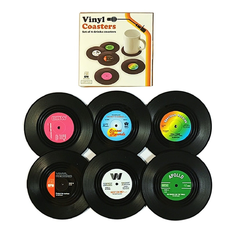 The Spinning Vinyl Coaster Set